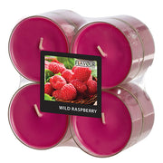 8 "Flavour by GALA" Maxi Duftlichte Ø 59 mm · 24 mm weinrot - Wild Raspberry in Polycarbonathülle